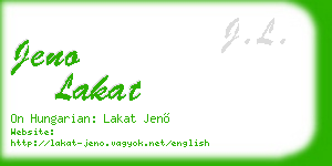 jeno lakat business card